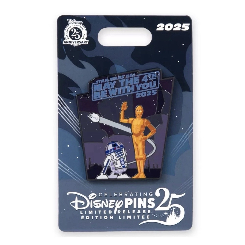 Disney Star Wars R2-D2 C-3PO May the 4th Be With You Official LR Pin 2025